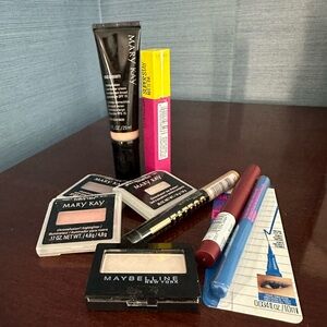 NWT Mary Kay and Maybelline makeup bundle. Eye shadows, cc cream, eye liners etc